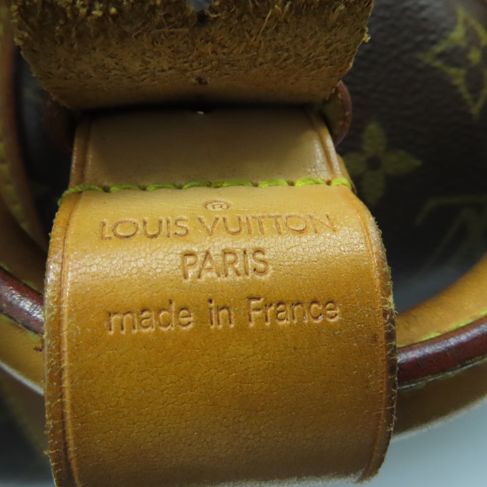 LOUIS VUITTON Monogram Keepall 50 Bandouliere Gold Buckle Boston Bag Brown