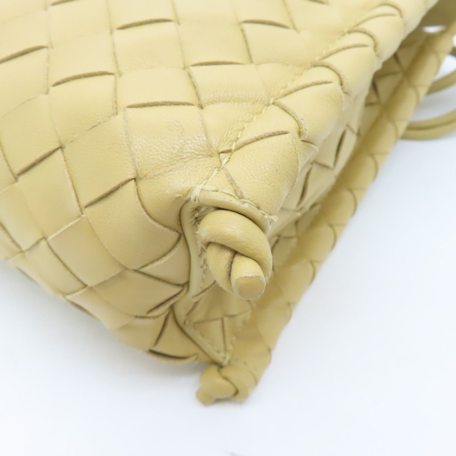 BOTTEGA VENETA 織紋皮革Shoulder Bag肩背袋黃色