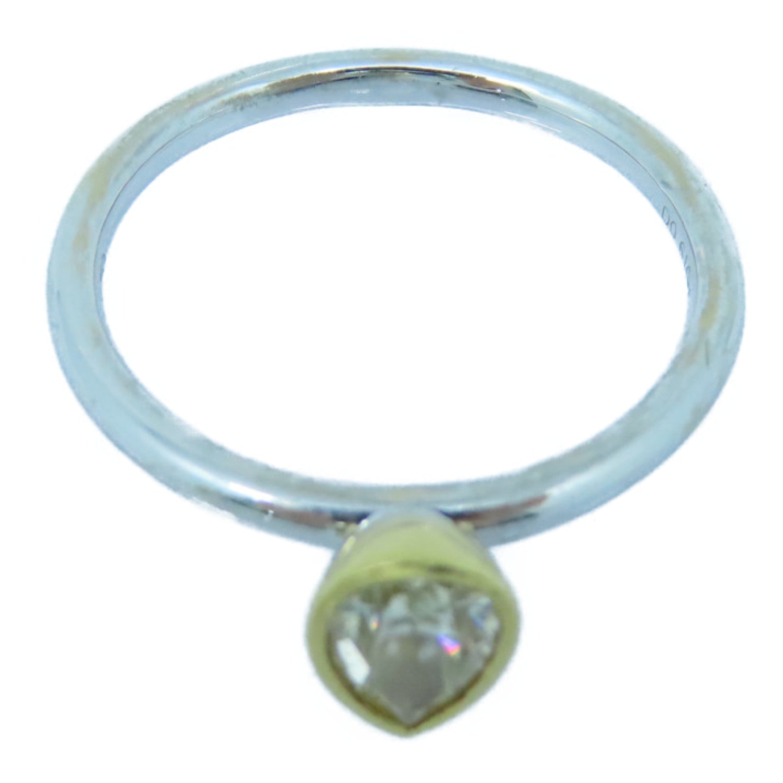 JEWELRY 【激減優惠】18K白金/黃金Diamond Ring 0.61ct鑽石戒指US#6.75