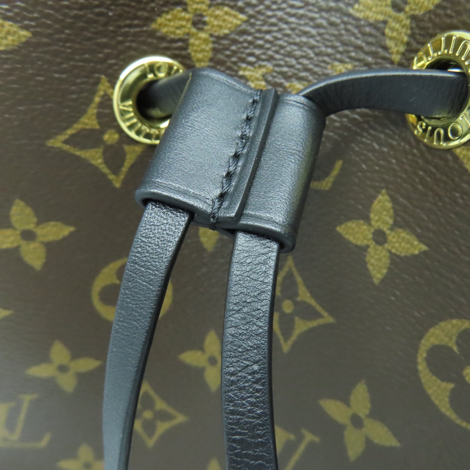 LOUIS VUITTON Monogram NeoNoe MM金扣肩背袋棕色