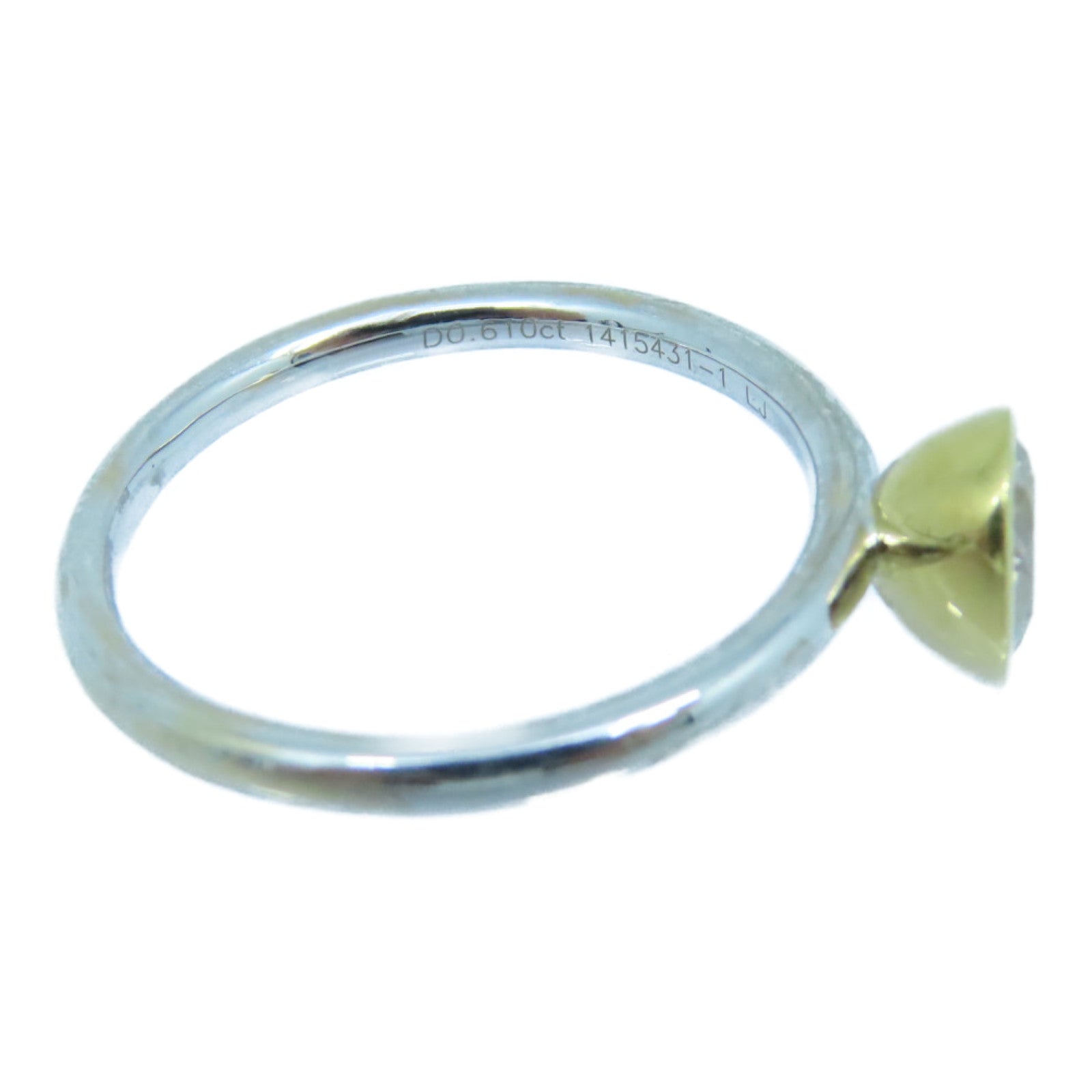 JEWELRY 【激減優惠】18K白金/黃金Diamond Ring 0.61ct鑽石戒指US#6.75