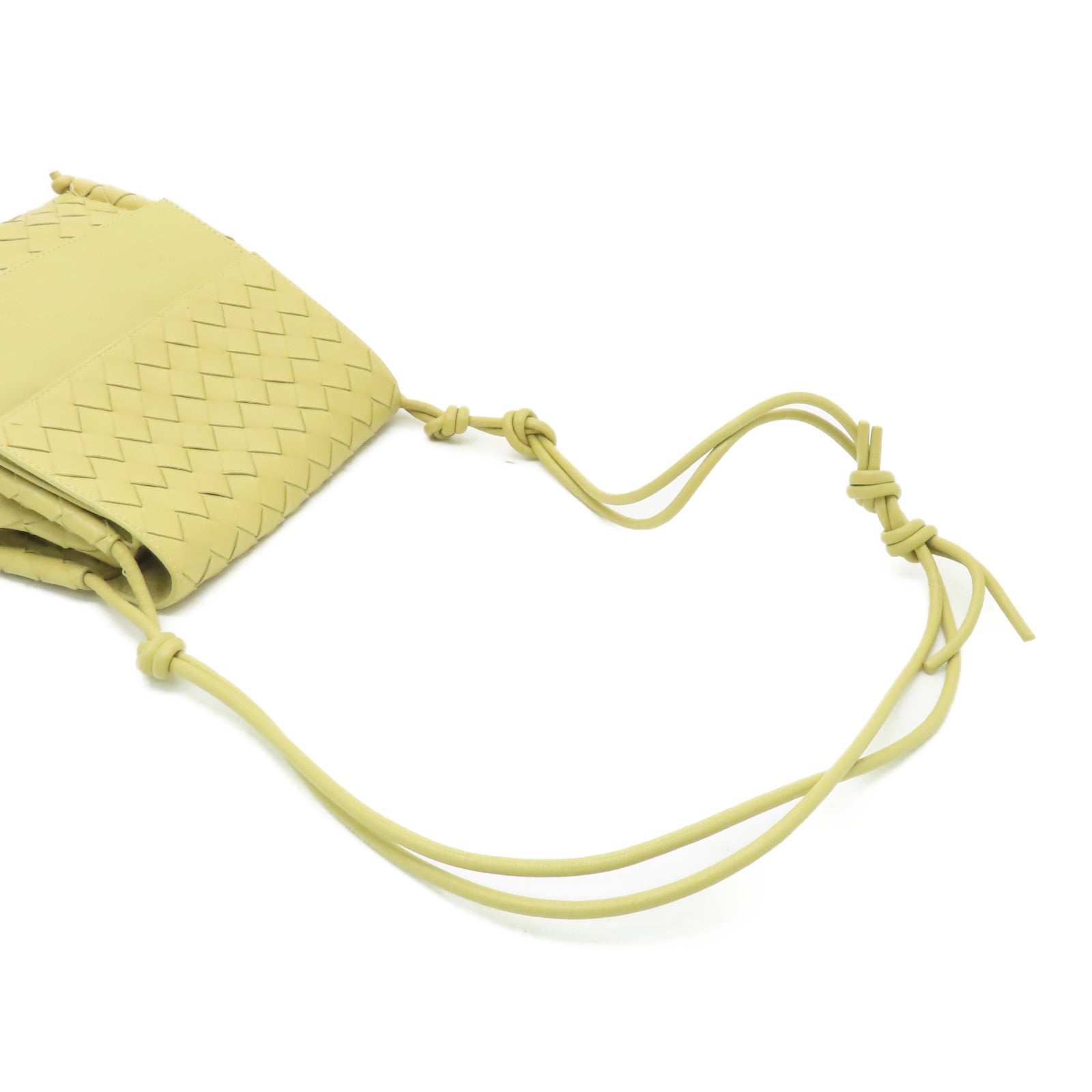 BOTTEGA VENETA 織紋皮革Shoulder Bag肩背袋黃色