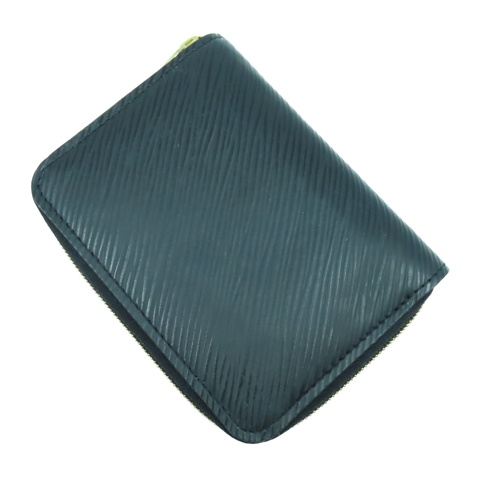 LOUIS VUITTON Epi Zippy Coin Purse金扣零錢包黑色