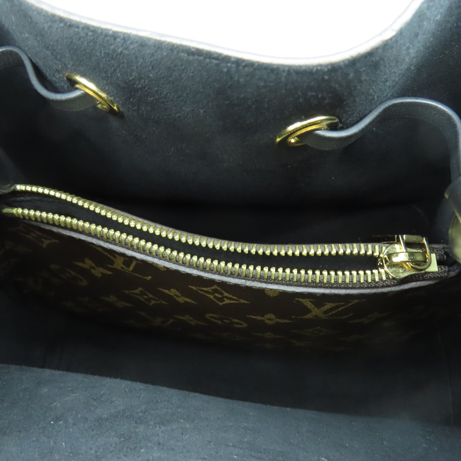 LOUIS VUITTON Monogram NeoNoe MM金扣肩背袋棕色