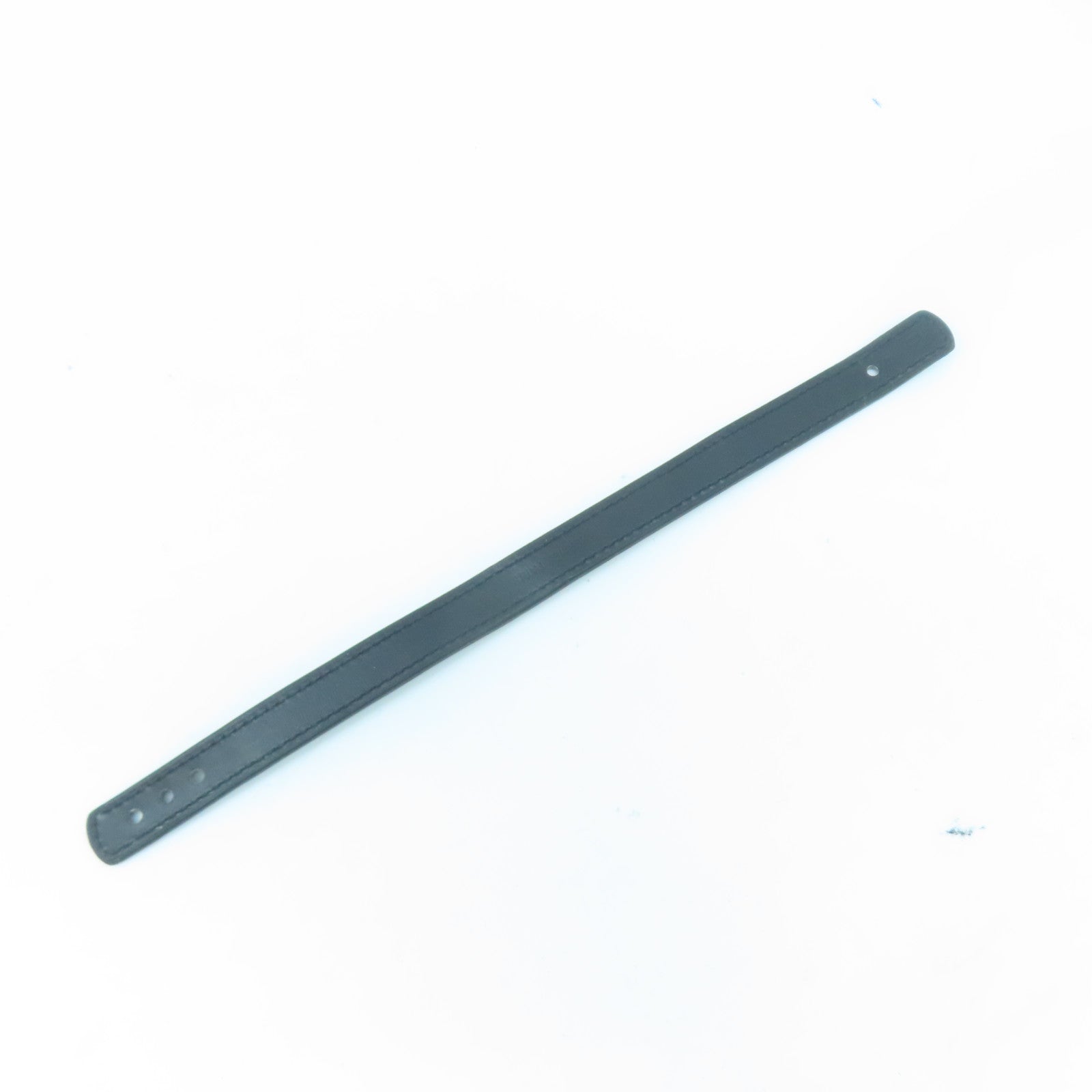 HERMES Swift皮革Clou De Selle Bracelet銀扣手鐲啡色/黑色#16.75cm
