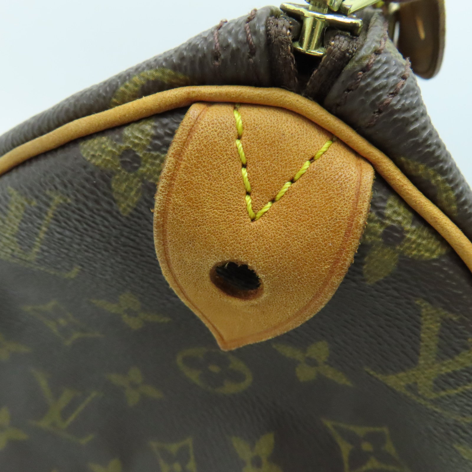 LOUIS VUITTON Monogram Speedy 30 Hand Bag金扣手挽袋啡色