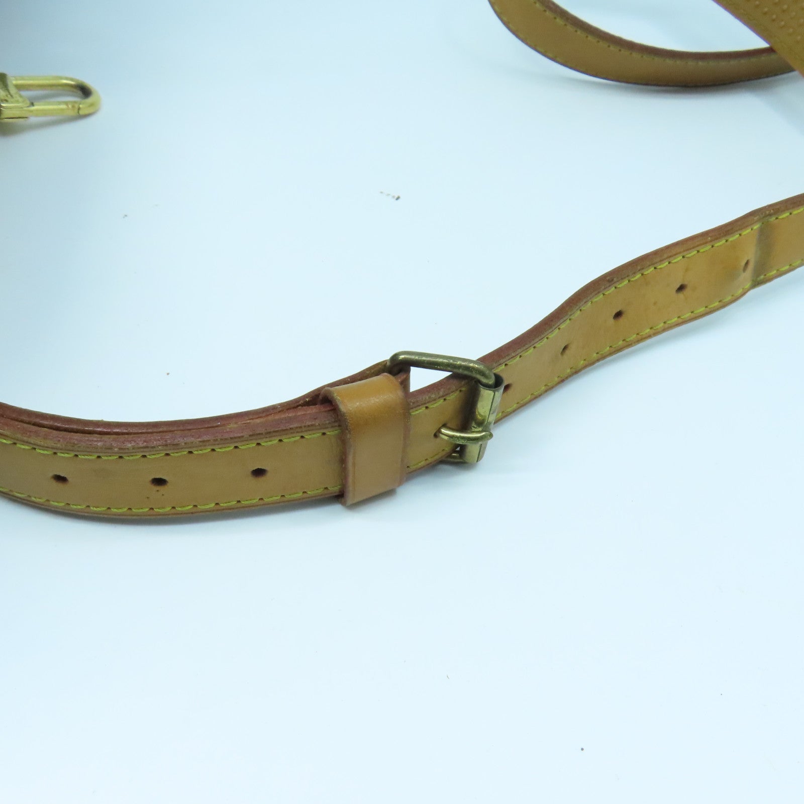 LOUIS VUITTON Monogram Keepall 50 Bandouliere Gold Buckle Boston Bag Brown
