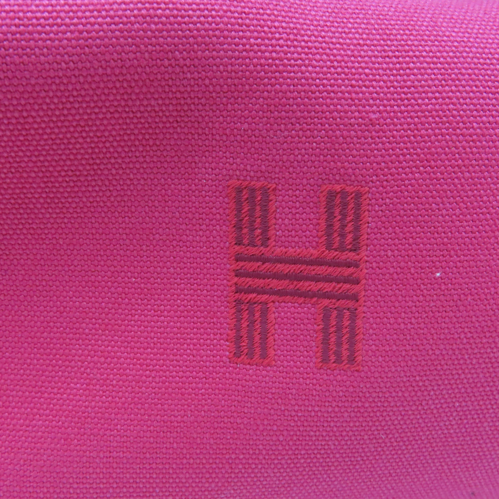 HERMES 帆布Bride-A-Brac Hand Bag銀扣手挽袋粉紅色