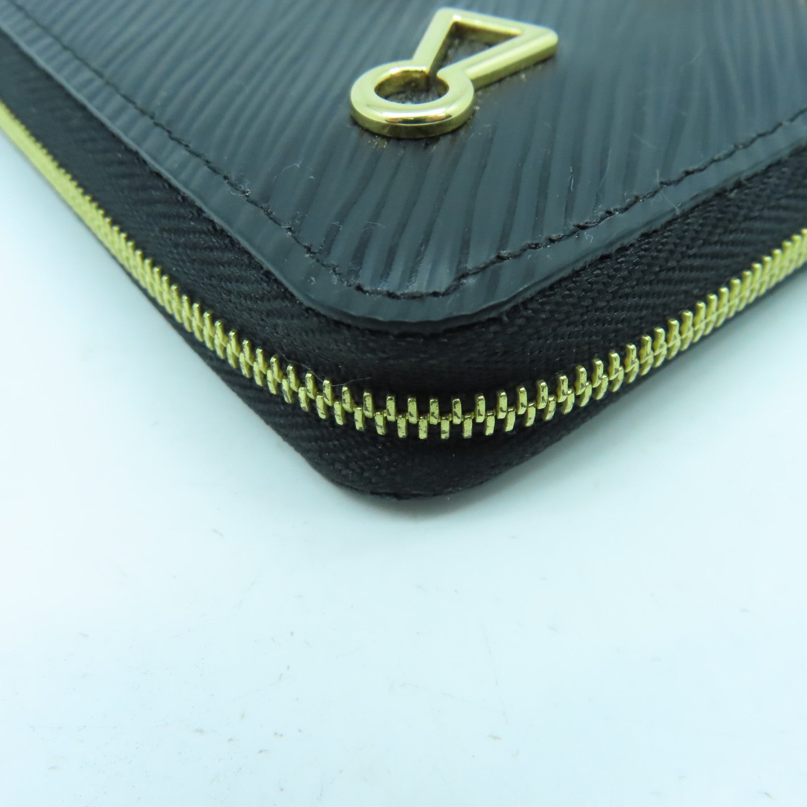 LOUIS VUITTON Epi Zippy Coin Purse金扣零錢包黑色