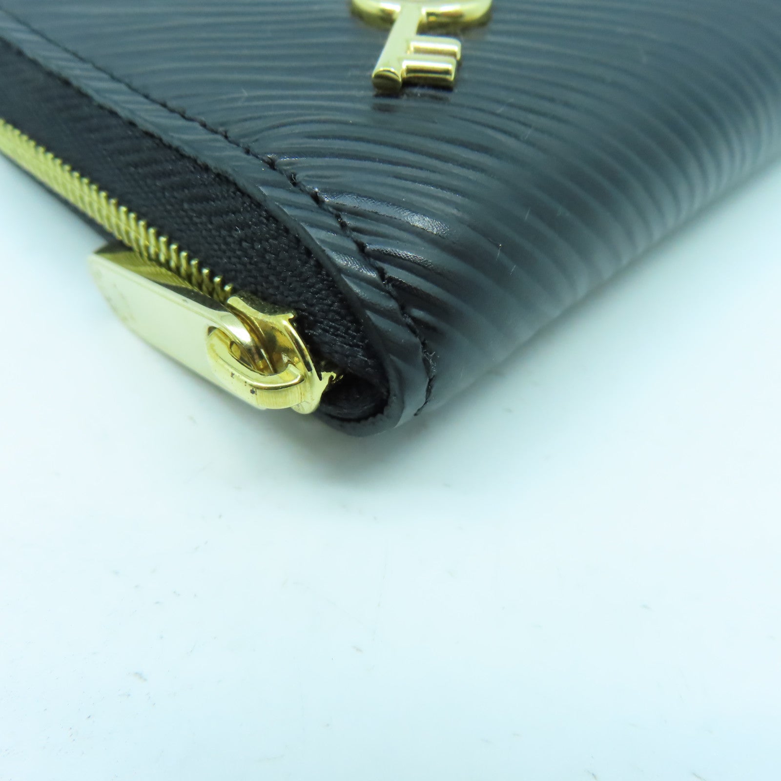 LOUIS VUITTON Epi Zippy Coin Purse金扣零錢包黑色