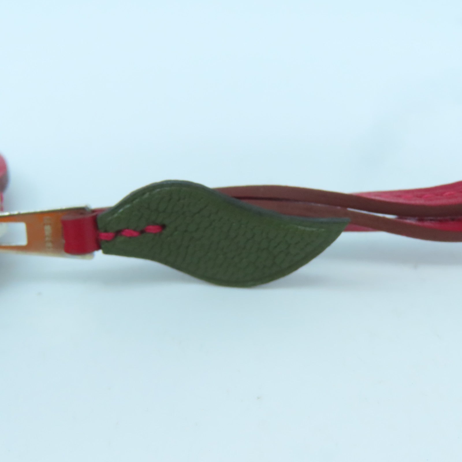 HERMES 皮革Tutti Frutti銀扣零錢包紅色