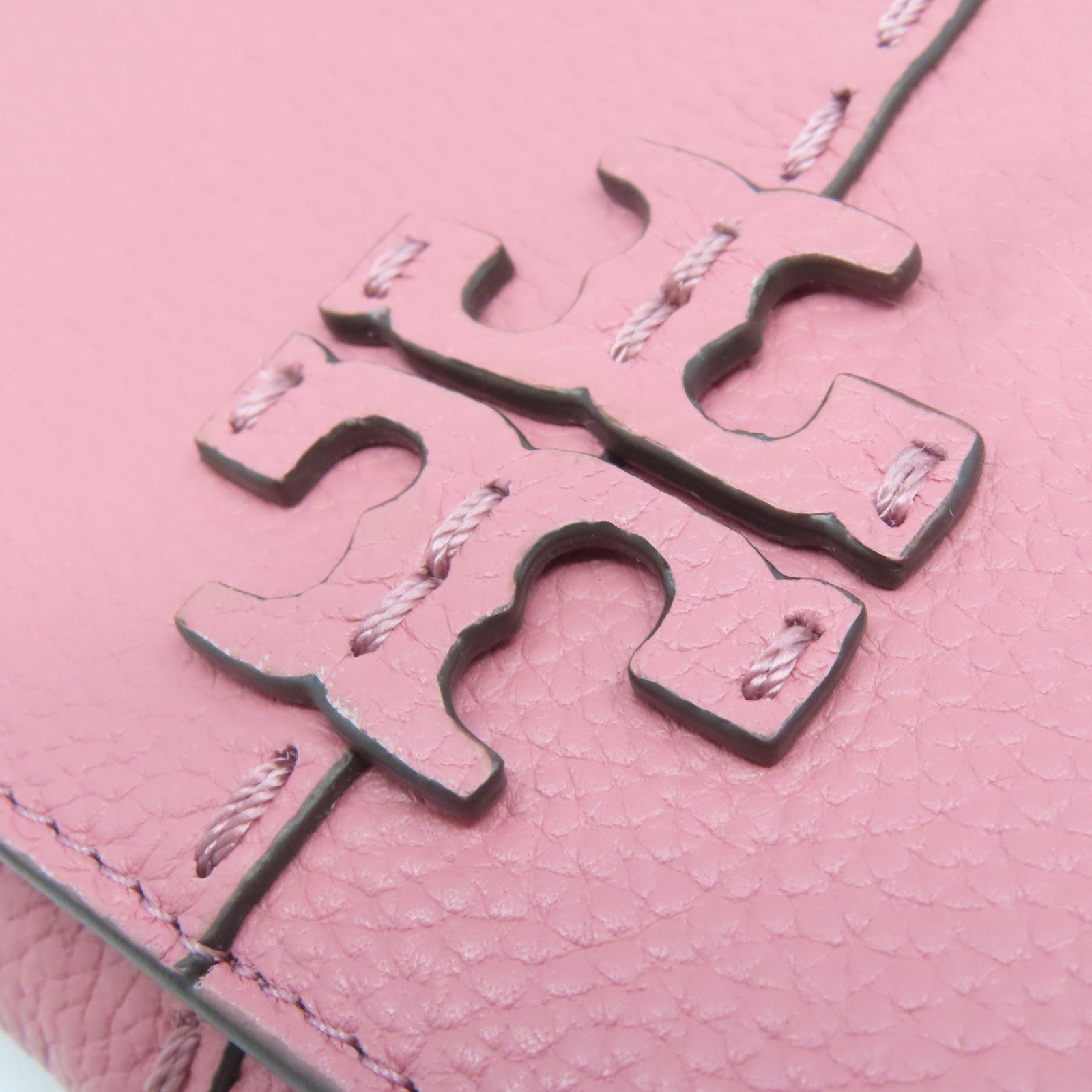 Tory Burch 【激減優惠】牛皮皮革Shoulder Bag金扣肩背袋粉紅色