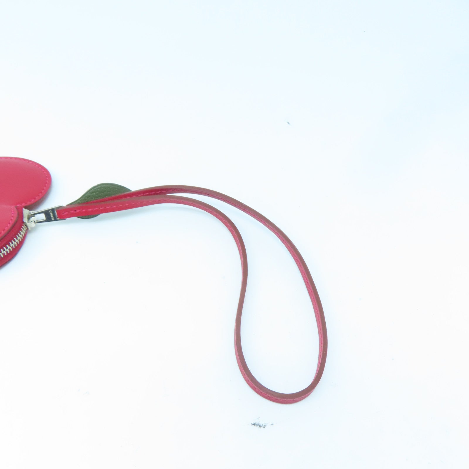 HERMES 皮革Tutti Frutti銀扣零錢包紅色