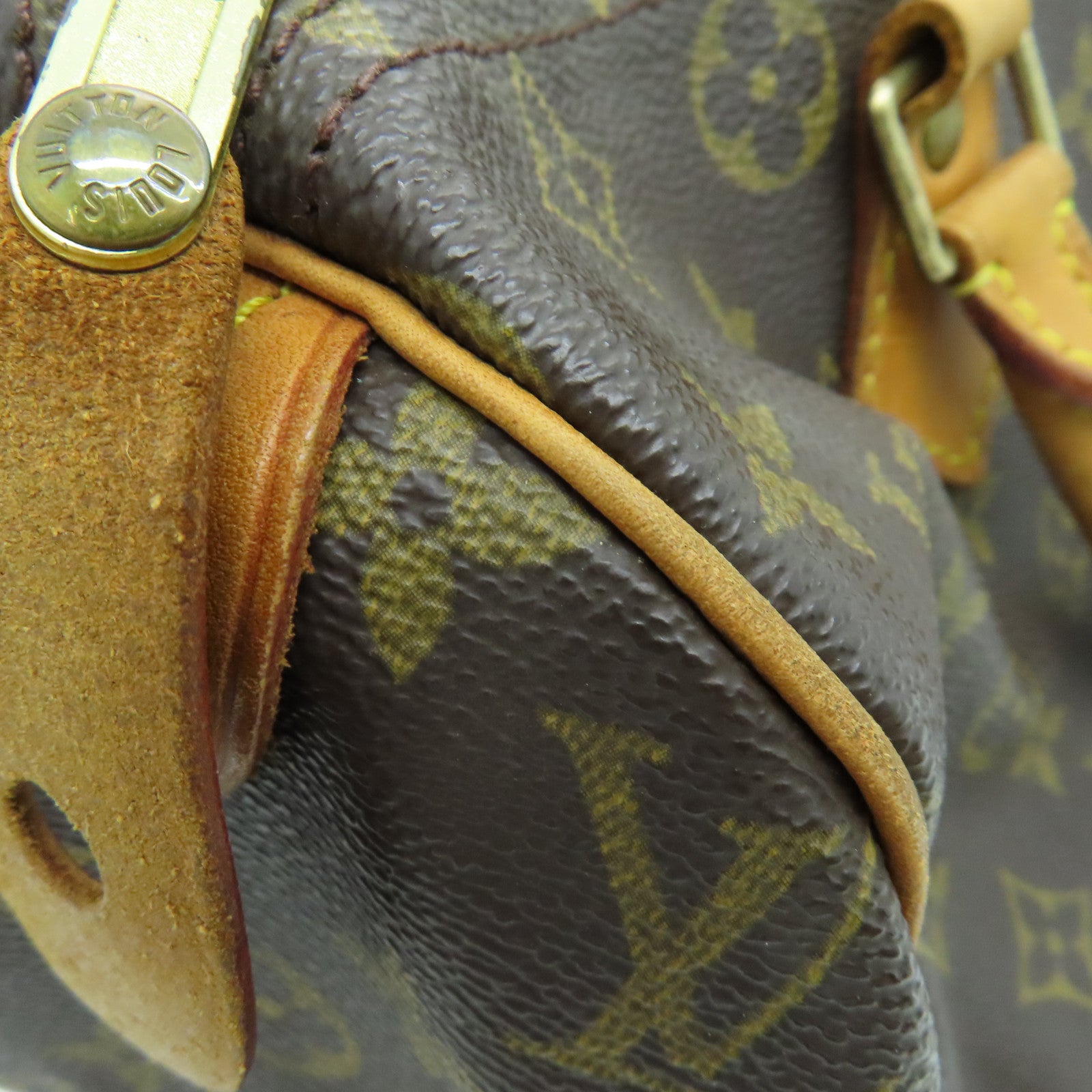 LOUIS VUITTON Monogram Speedy 30 Hand Bag金扣手挽袋啡色