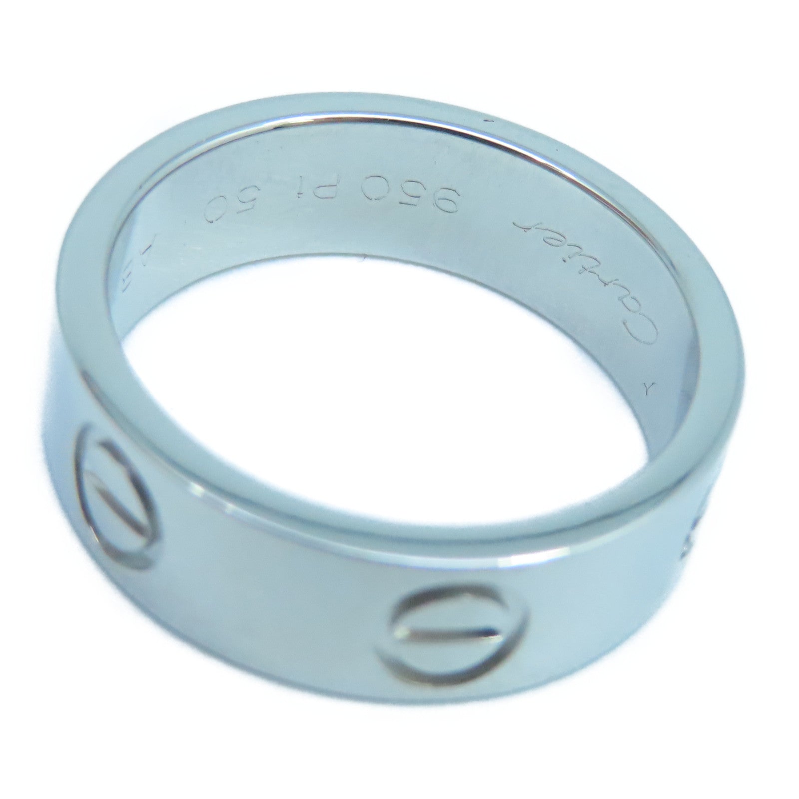 CARTIER PT950鉑金Love Ring戒指Cartier#50/US#5.25