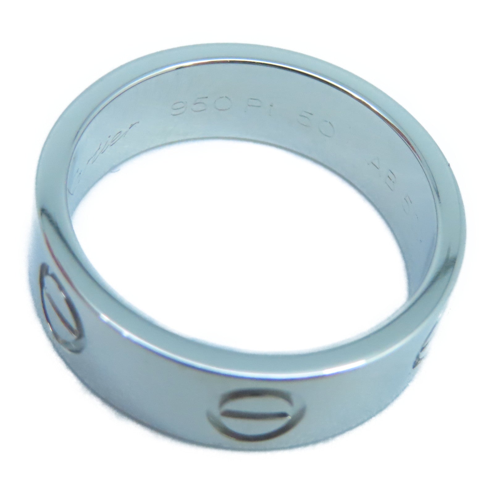 CARTIER PT950鉑金Love Ring戒指Cartier#50/US#5.25