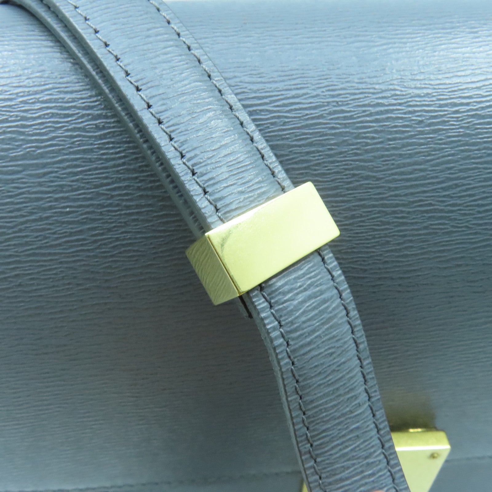 CELINE 牛皮皮革Classic Box肩背袋灰色