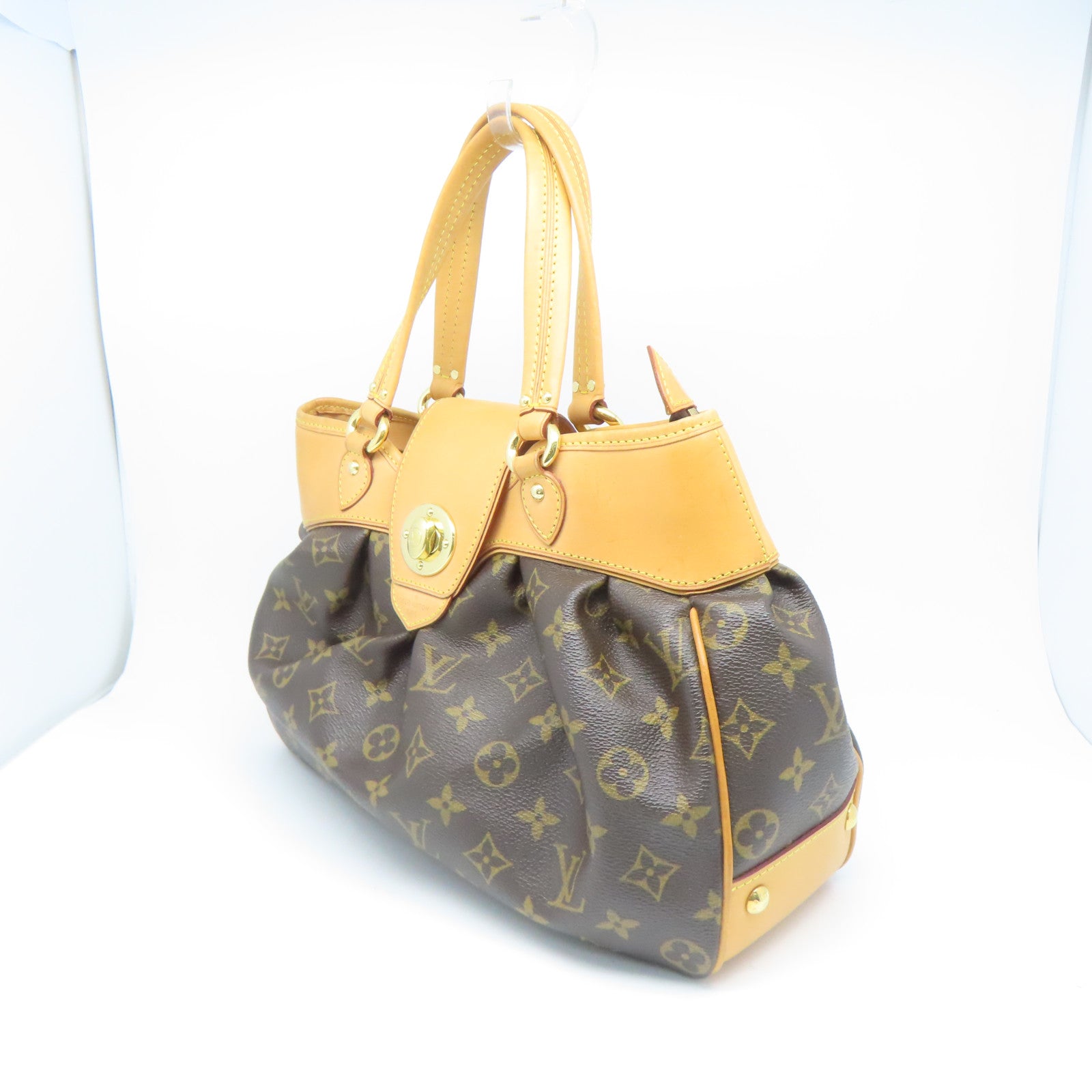 LOUIS VUITTON Monogram Boesi PM金扣手挽袋啡色