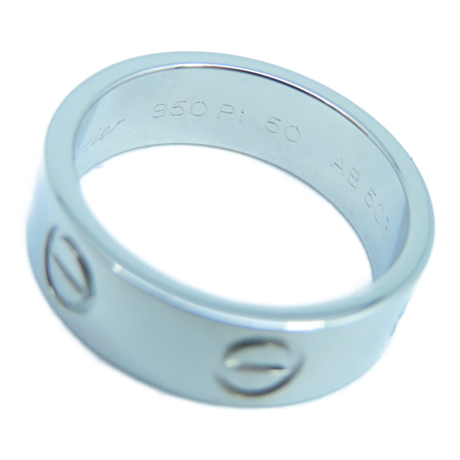 CARTIER PT950鉑金Love Ring戒指Cartier#50/US#5.25