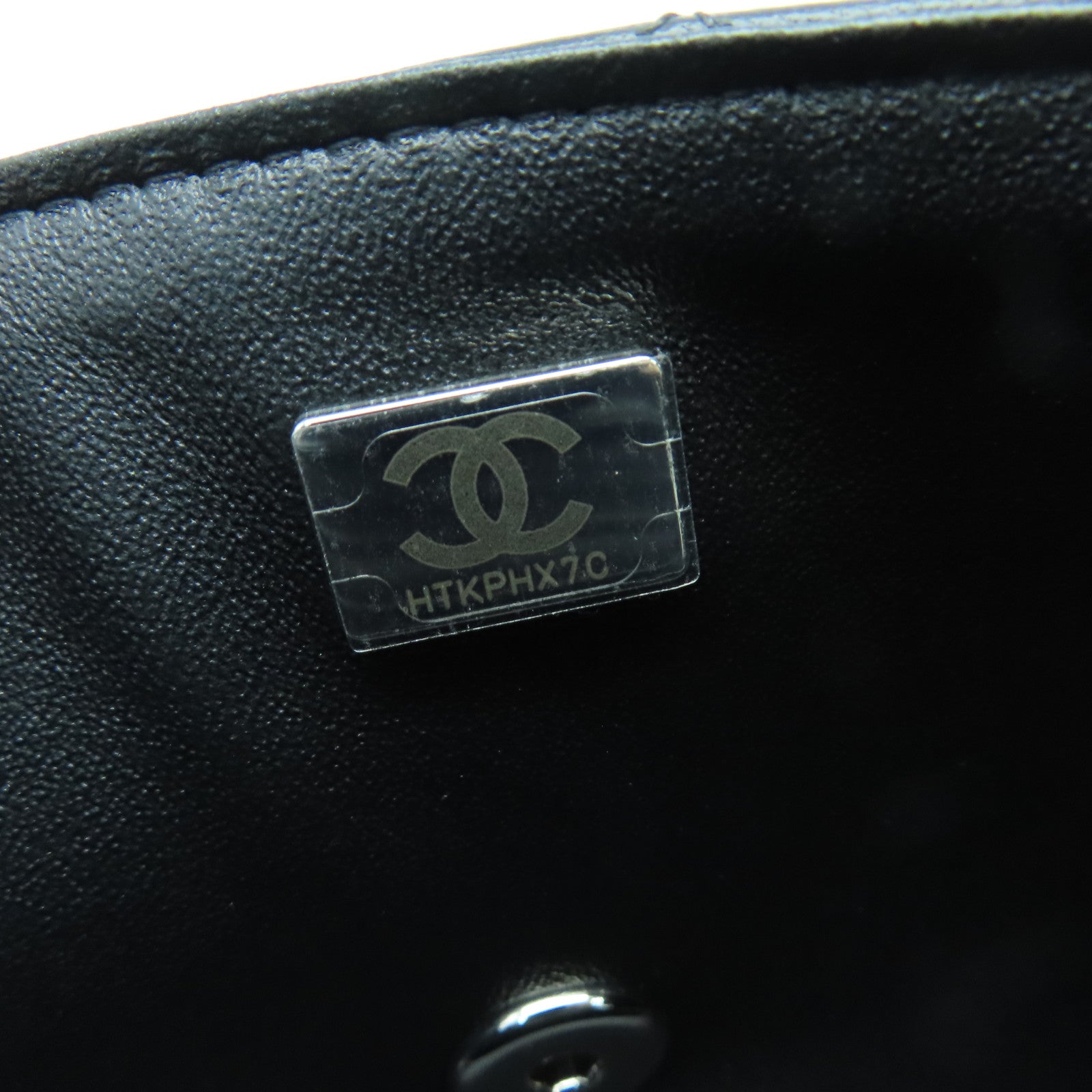 CHANEL 菱格羊皮皮革Chain Shoulder銀扣鏈帶肩背袋黑色