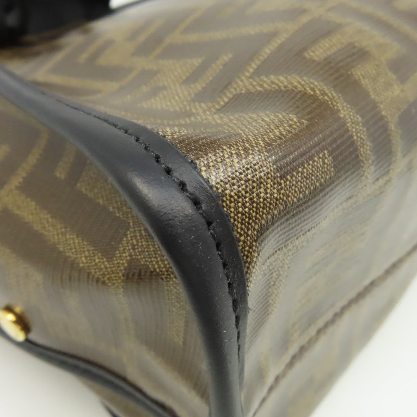 FENDI 塗層帆布Peekaboo Defender Cove Clutch Bag手拿包啡色