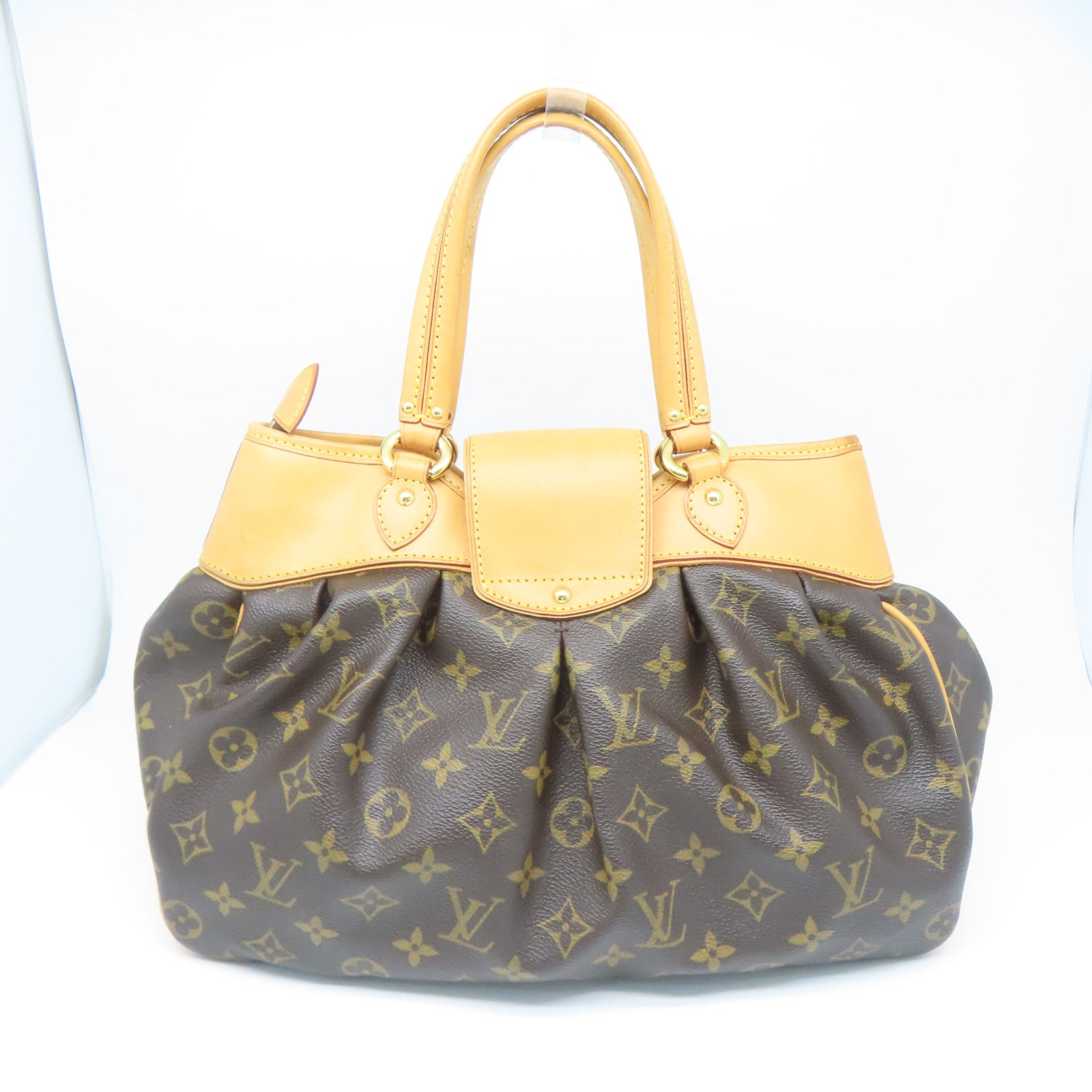 LOUIS VUITTON Monogram Boesi PM金扣手挽袋啡色