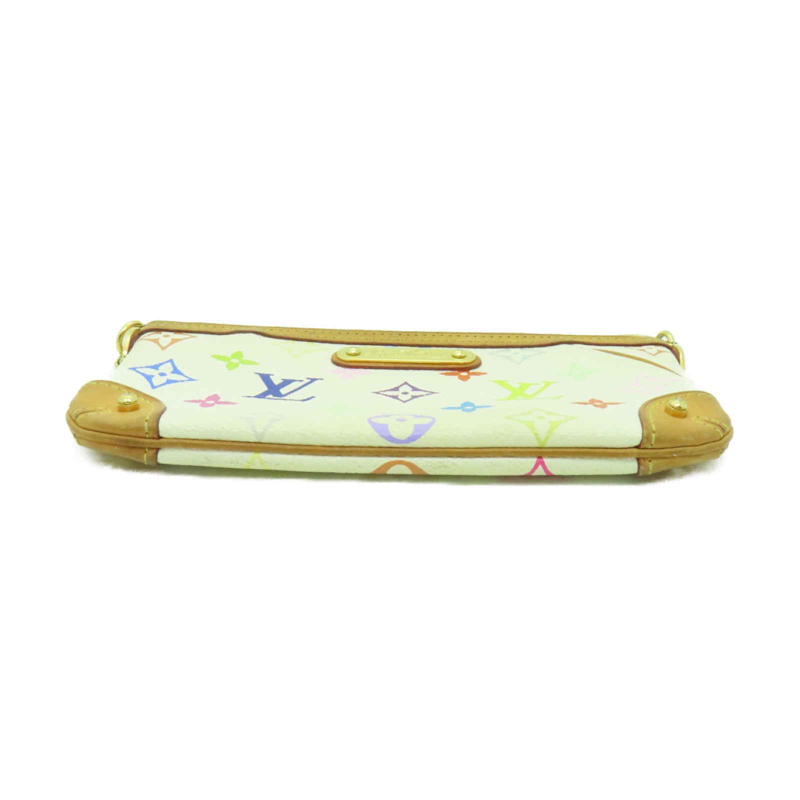 LOUIS VUITTON Monogram Multicolore Pochette Milla MM金扣鏈帶肩背袋白色/多色