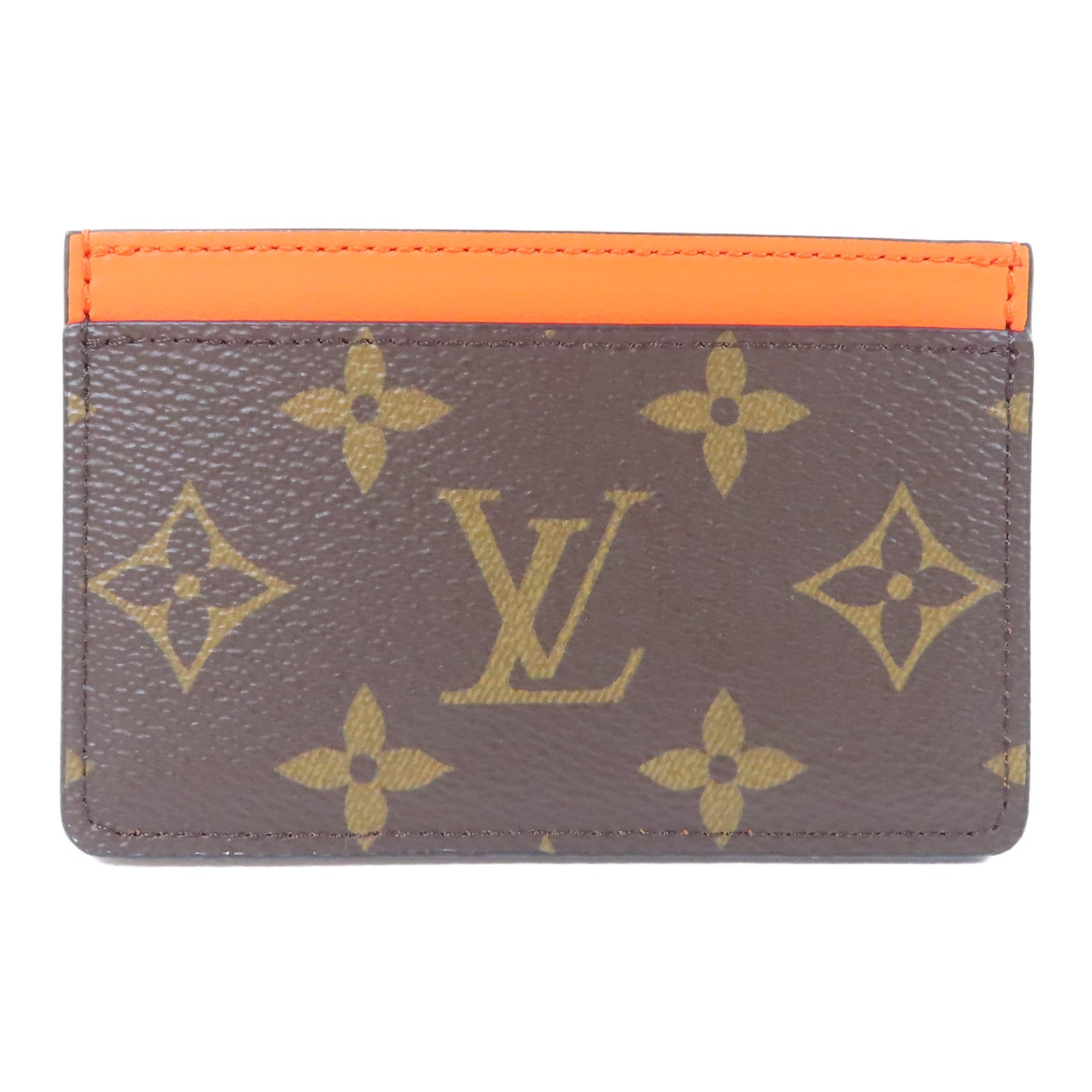 LOUIS VUITTON Monogram Macassar Card Case卡片套啡色/橙色