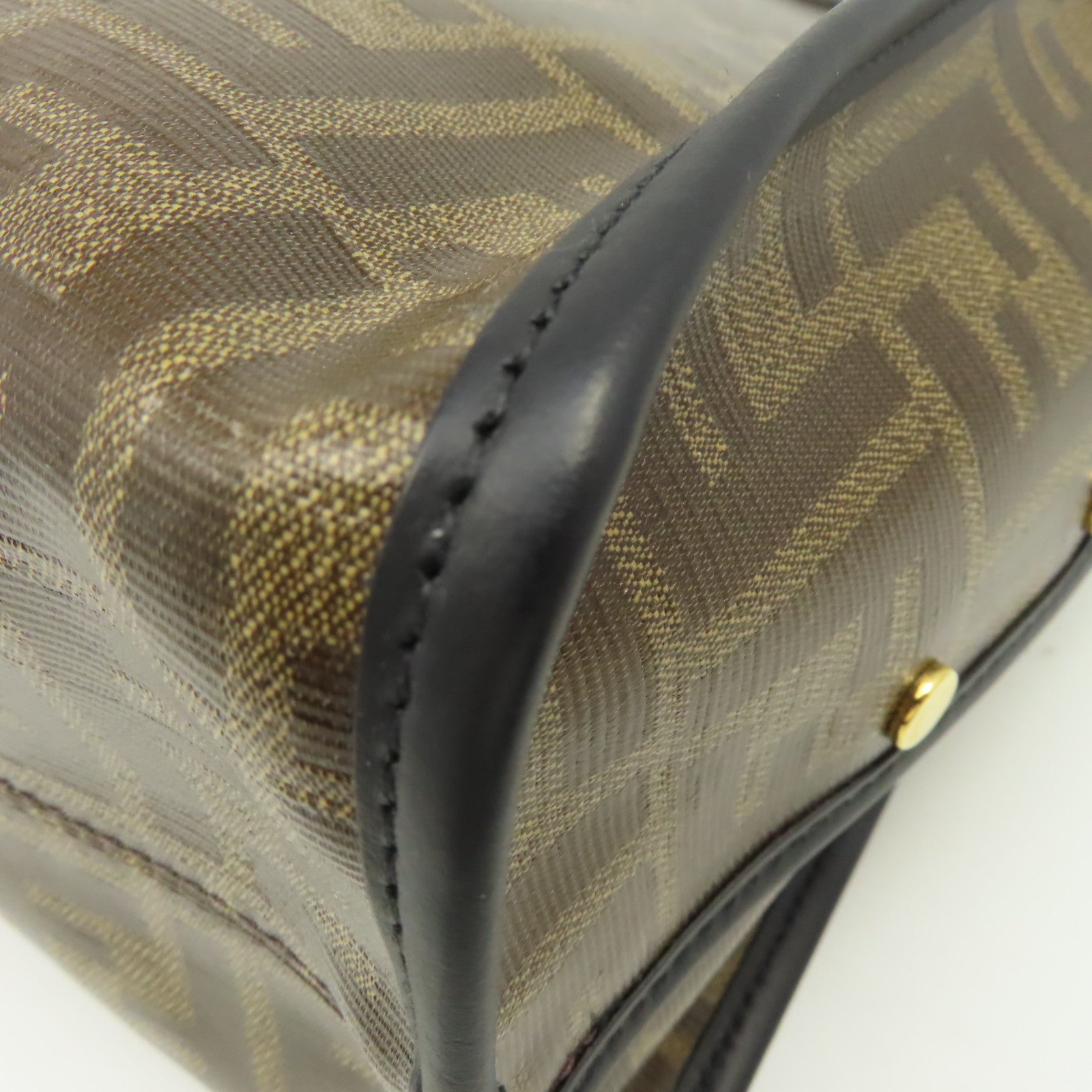 FENDI 塗層帆布Peekaboo Defender Cove Clutch Bag手拿包啡色