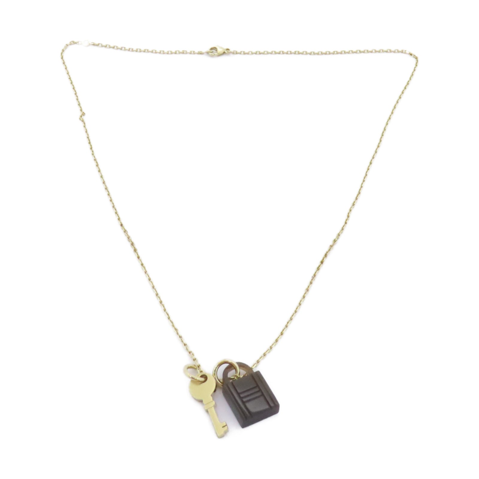 HERMES Metal Key Lock Necklace Brand Off Hong Kong Online Store