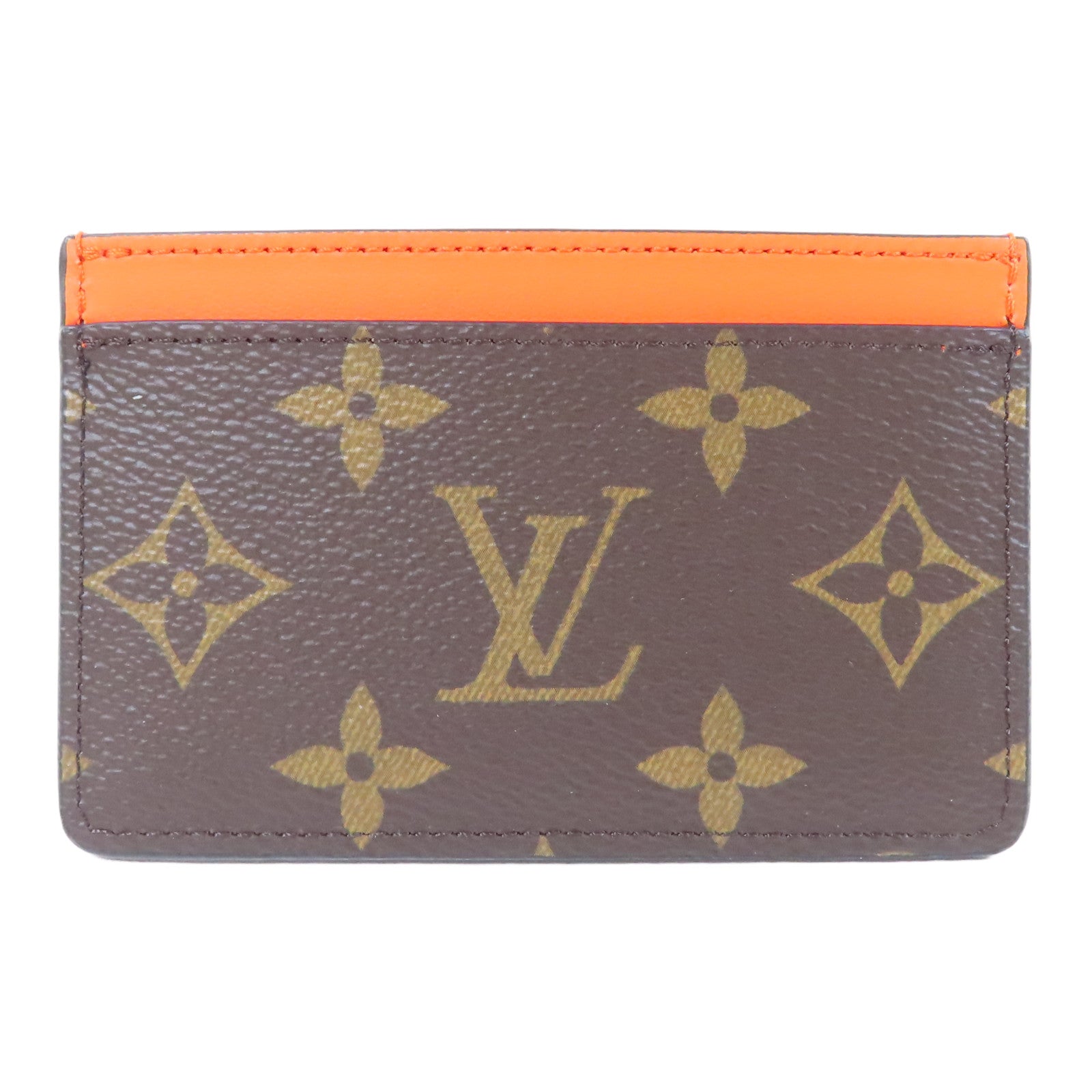 LOUIS VUITTON Monogram Macassar Card Case卡片套啡色/橙色