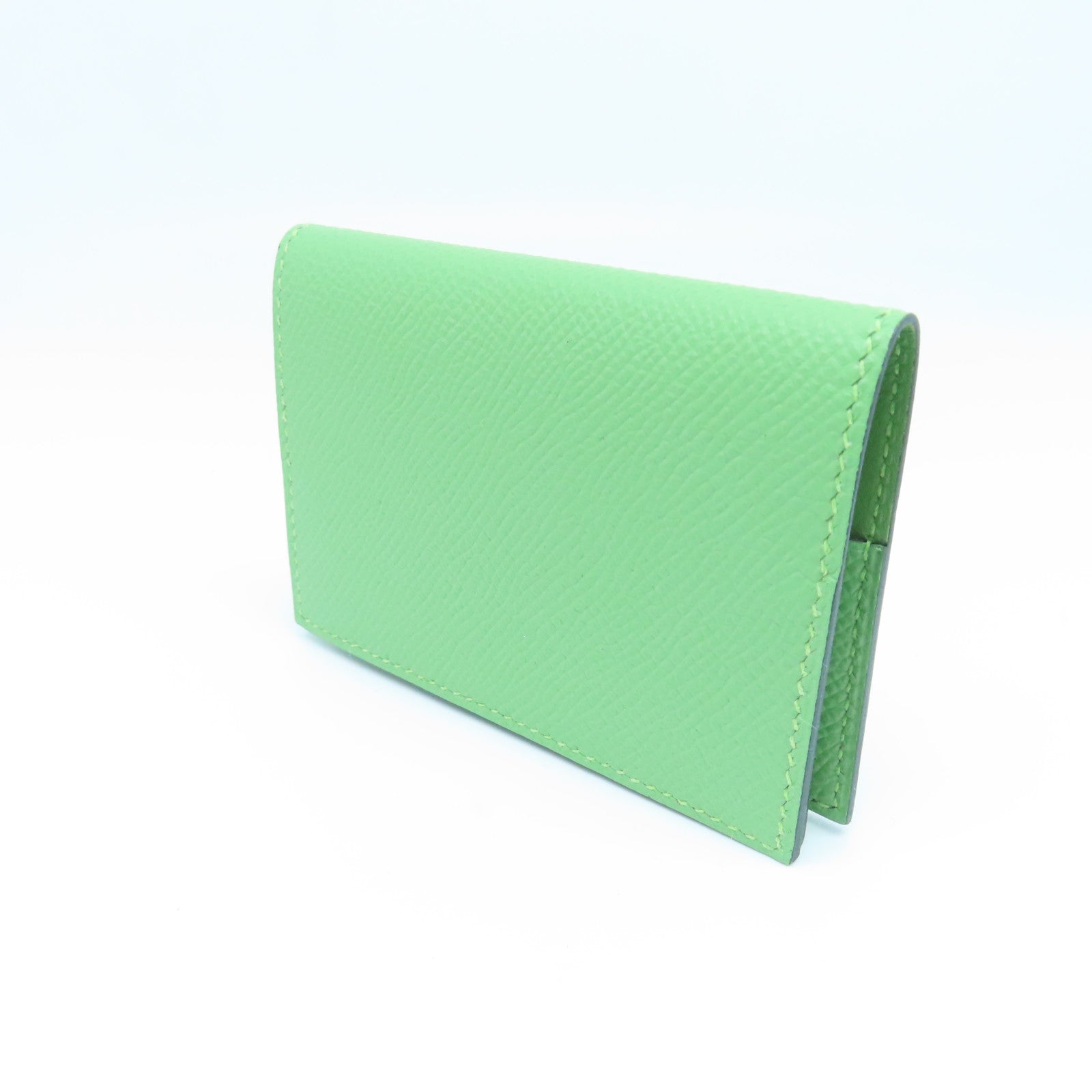 HERMES Epsom皮革Card Case卡片包Vert Criquet綠色