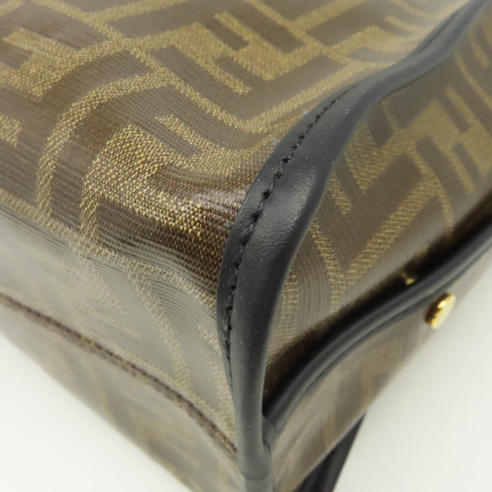 FENDI 塗層帆布Peekaboo Defender Cove Clutch Bag手拿包啡色