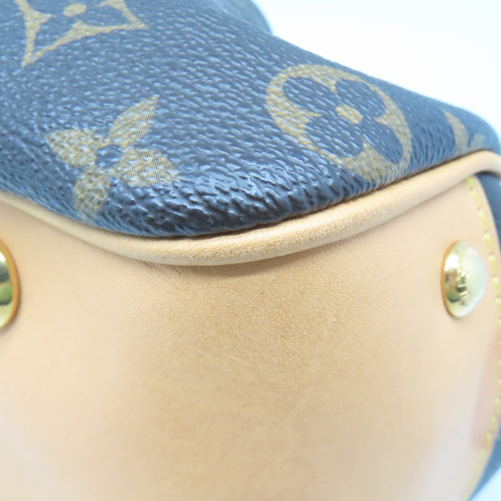 LOUIS VUITTON Monogram Boesi PM金扣手挽袋啡色