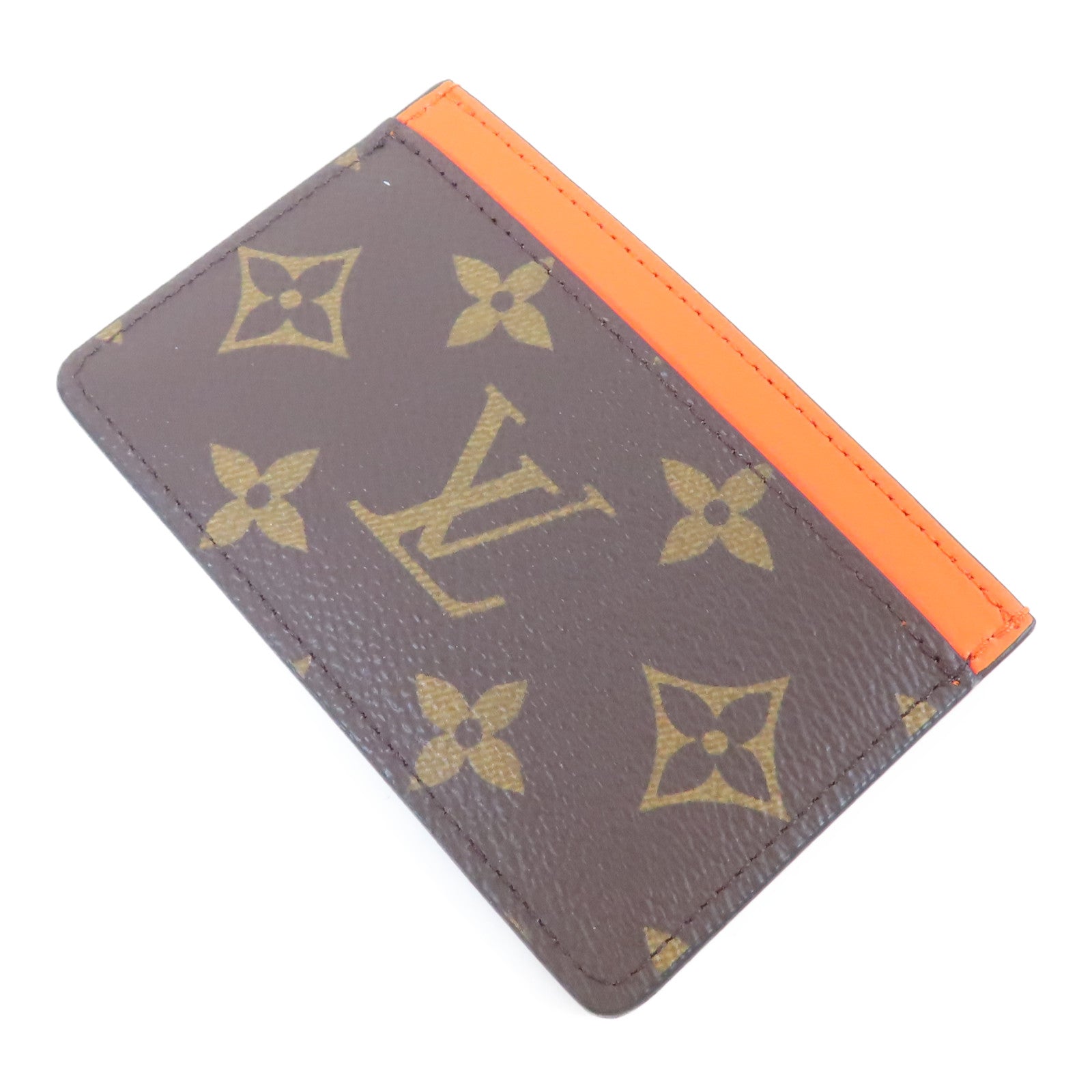 LOUIS VUITTON Monogram Macassar Card Case卡片套啡色/橙色