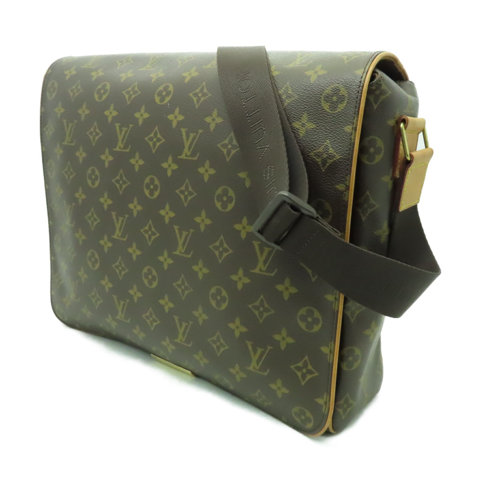 LOUIS VUITTON Monogram Abbeses金扣肩背袋棕色