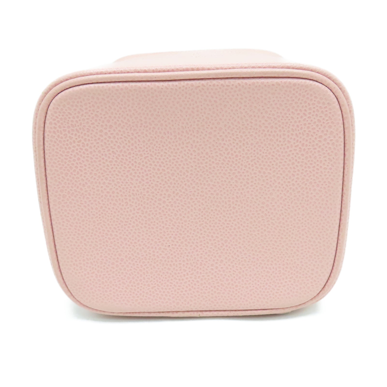 CHANEL Caviar皮革Cosmetic Bag金扣手挽袋粉紅色