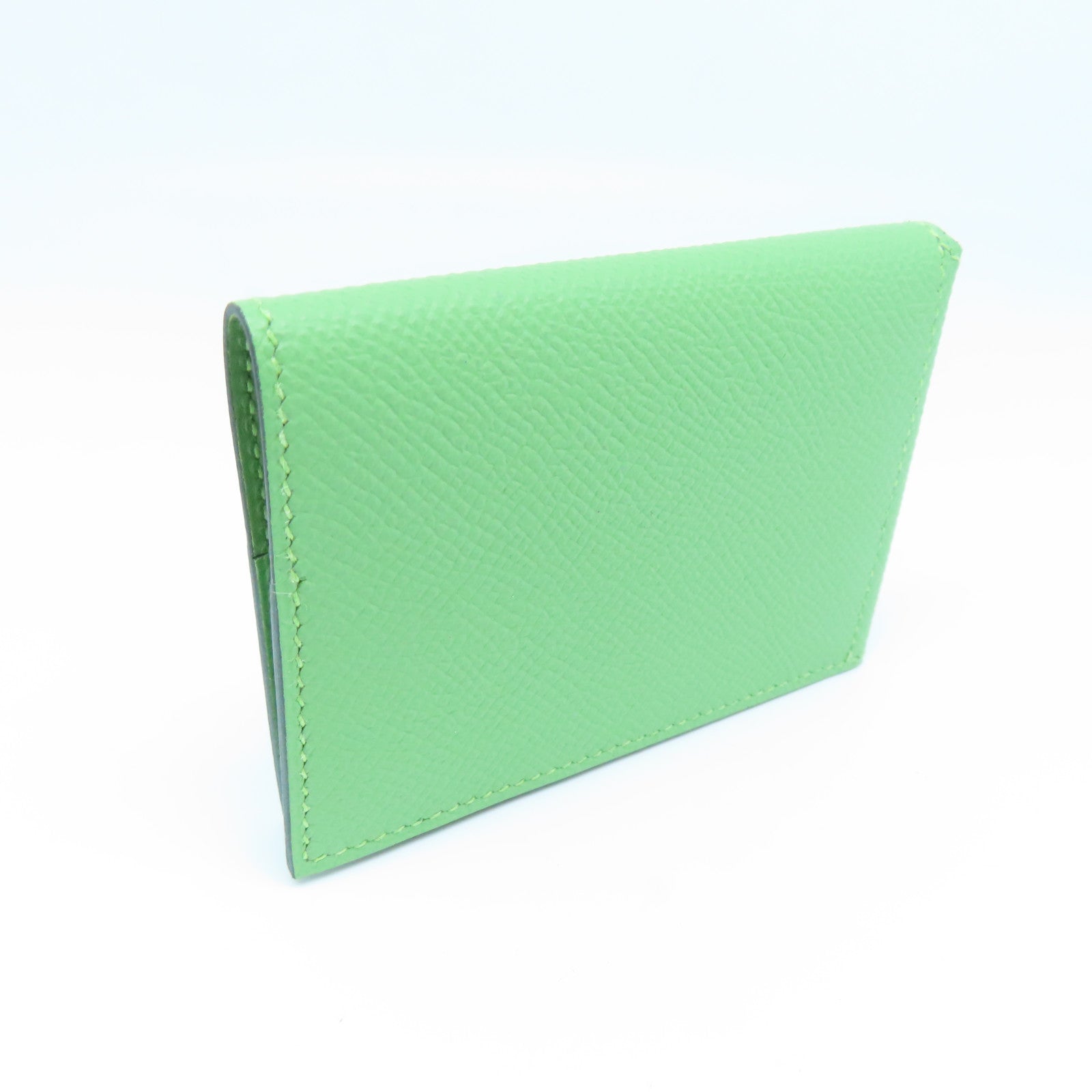 HERMES Epsom皮革Card Case卡片包Vert Criquet綠色