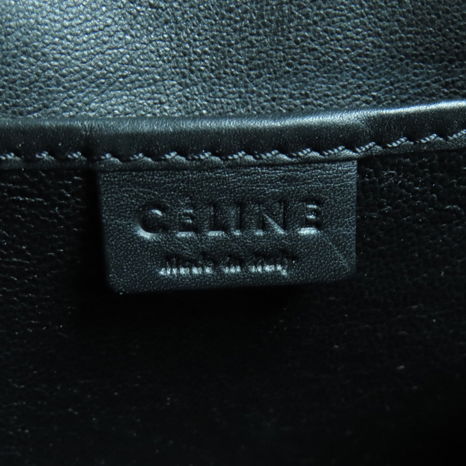CELINE 牛皮皮革Nano金扣手挽肩背兩用袋黑色/米色/紅色