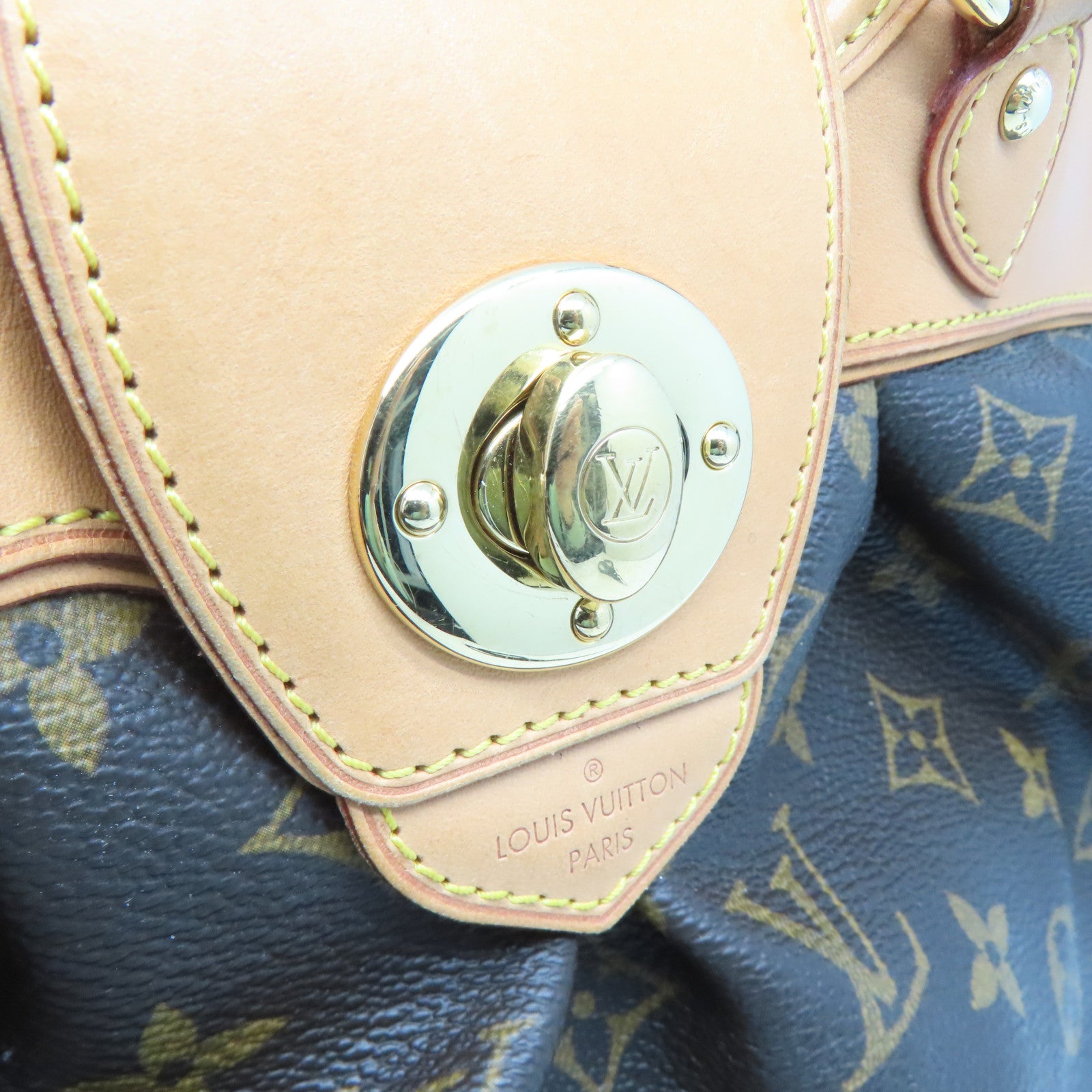 LOUIS VUITTON Monogram Boesi PM金扣手挽袋啡色