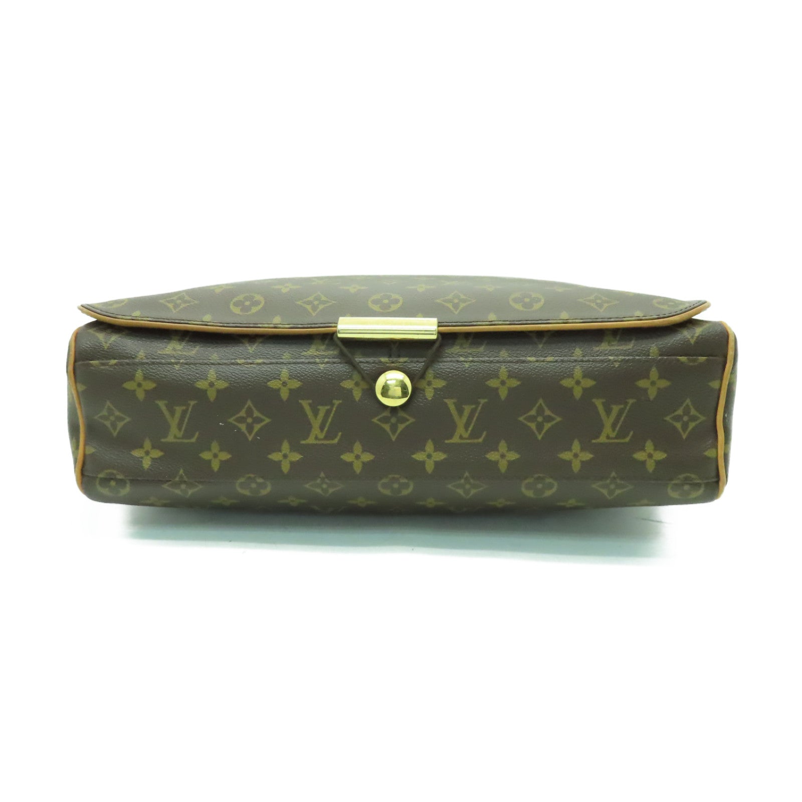 LOUIS VUITTON Monogram Abbeses金扣肩背袋棕色