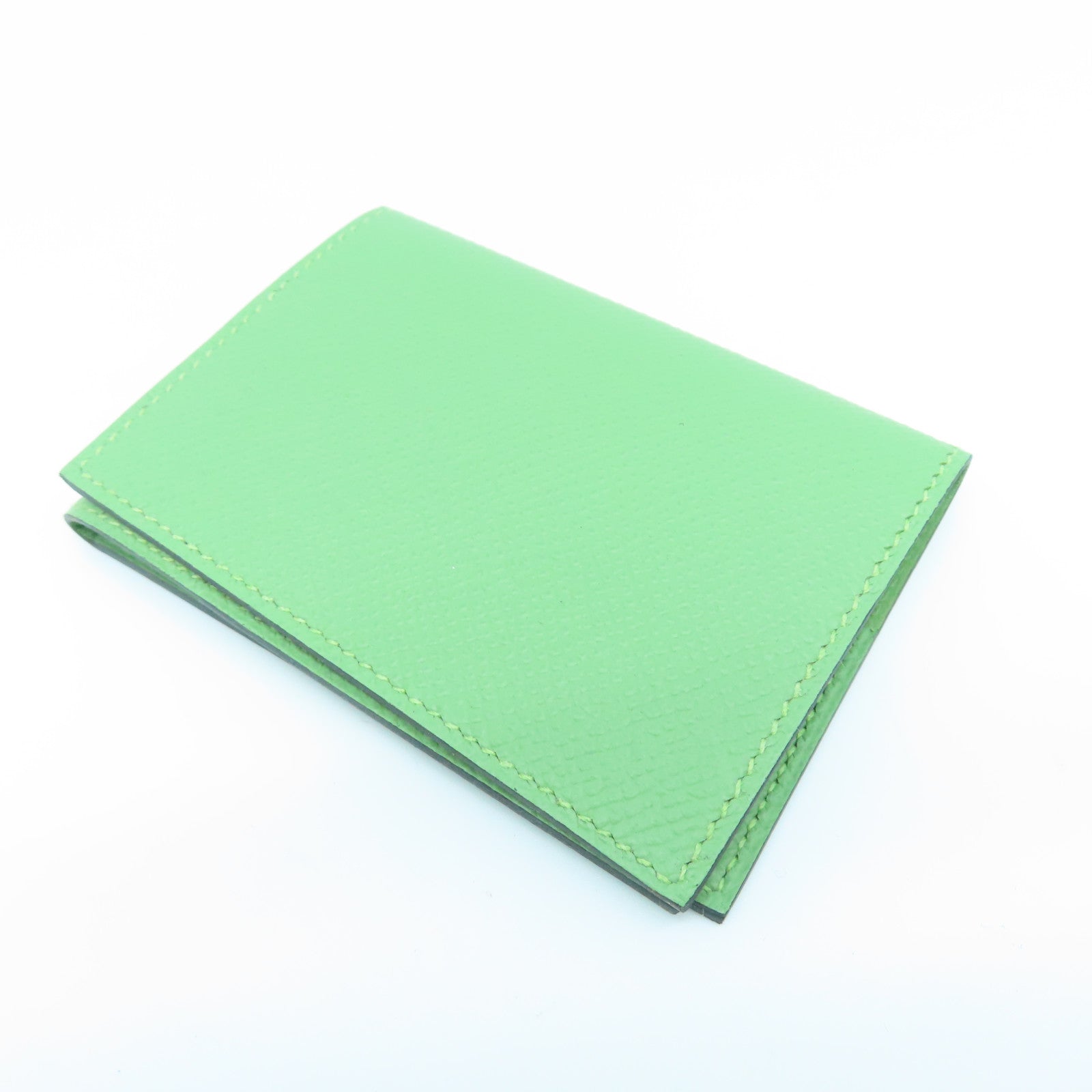 HERMES Epsom皮革Card Case卡片包Vert Criquet綠色