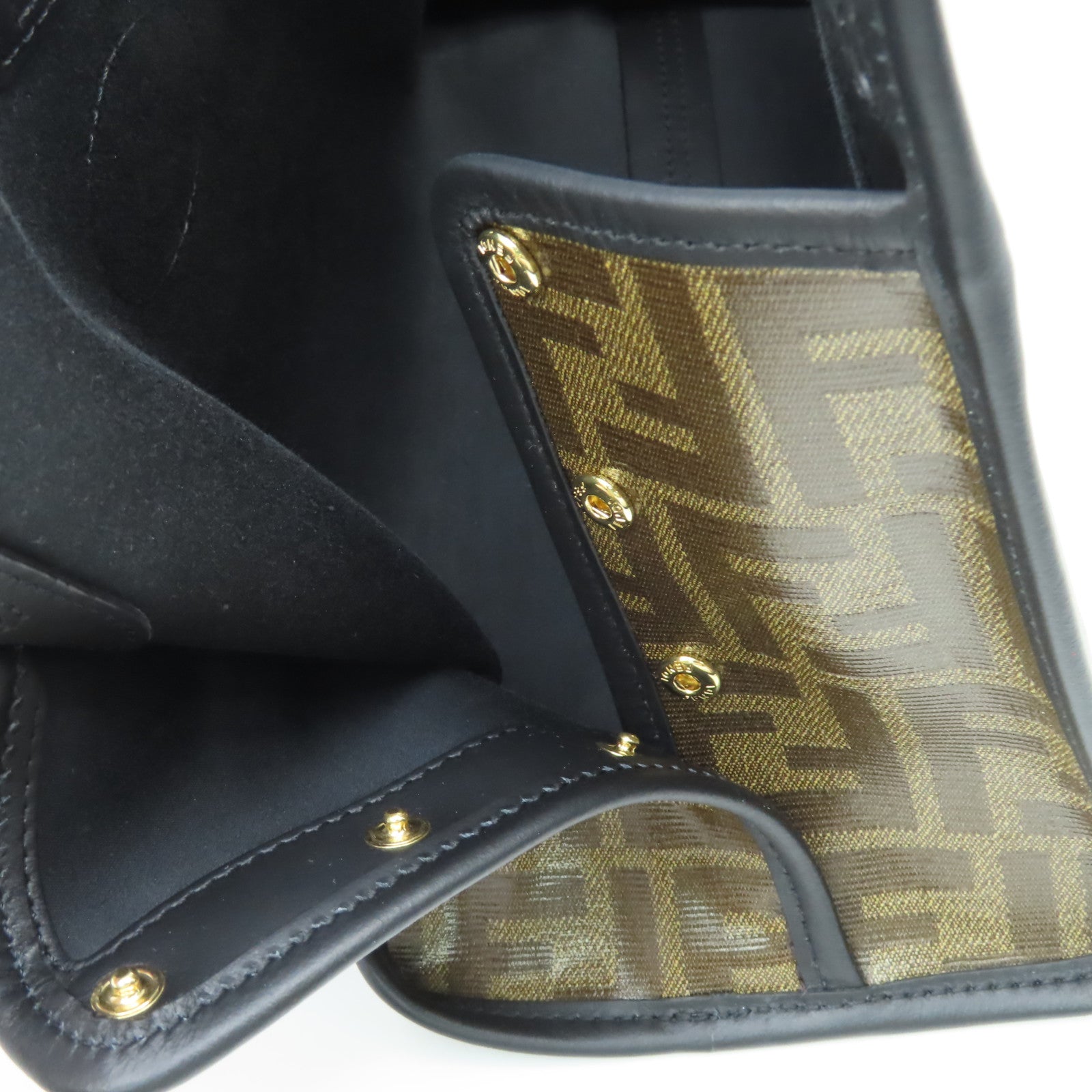 FENDI 塗層帆布Peekaboo Defender Cove Clutch Bag手拿包啡色