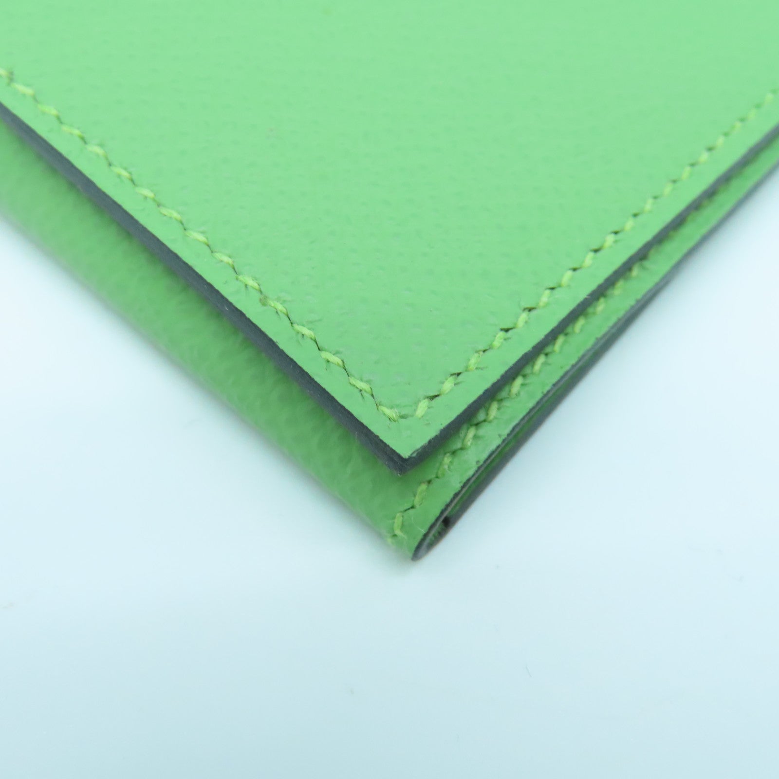 HERMES Epsom皮革Card Case卡片包Vert Criquet綠色