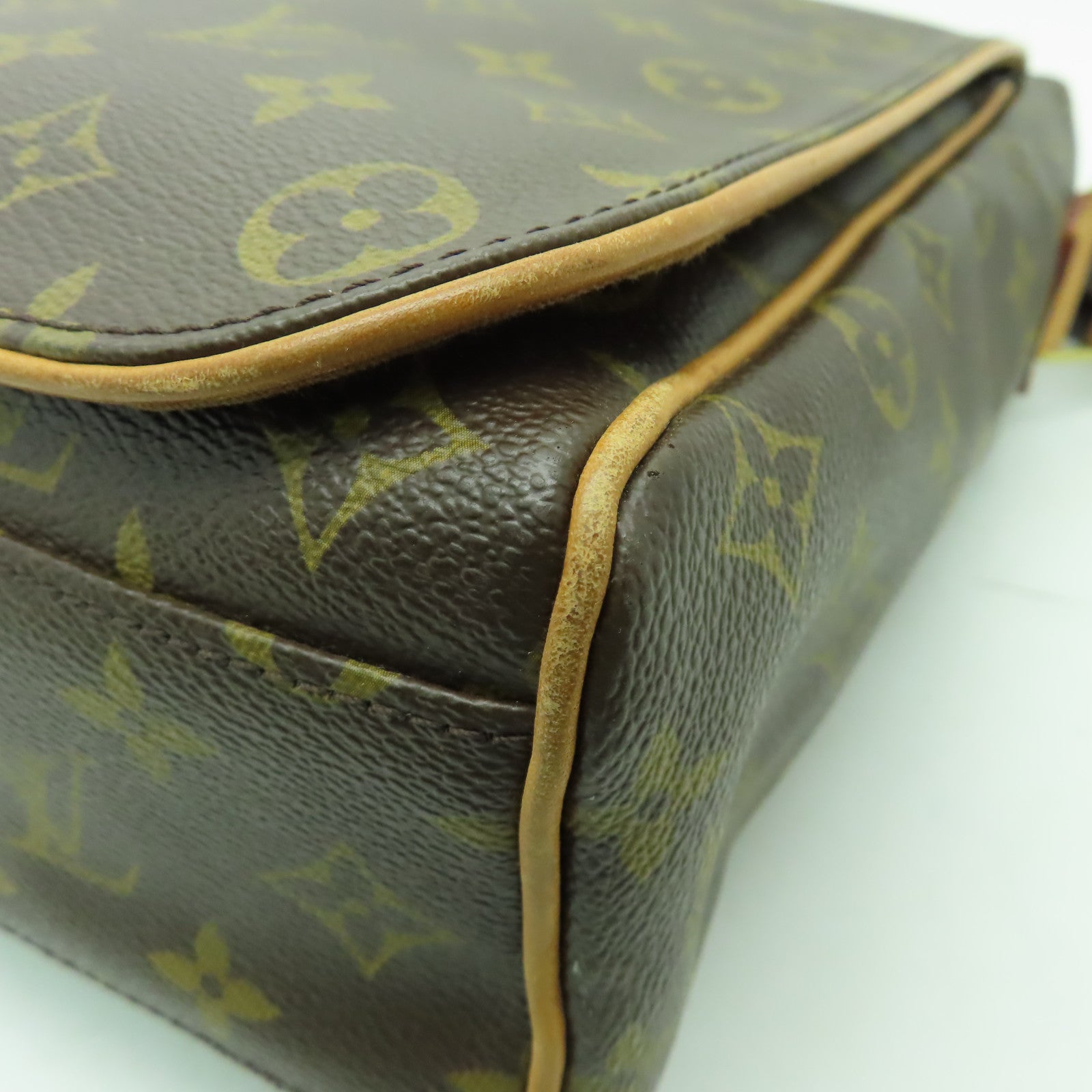 LOUIS VUITTON Monogram Abbeses金扣肩背袋棕色