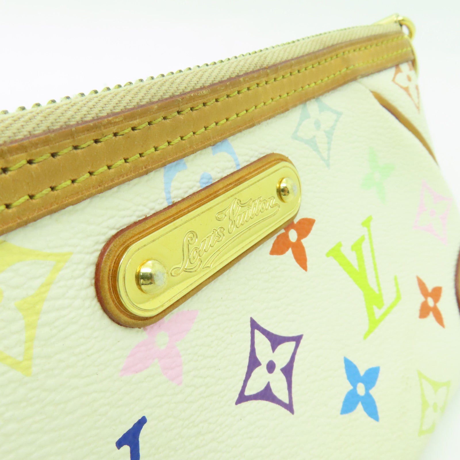 LOUIS VUITTON Monogram Multicolore Pochette Milla MM金扣鏈帶肩背袋白色/多色