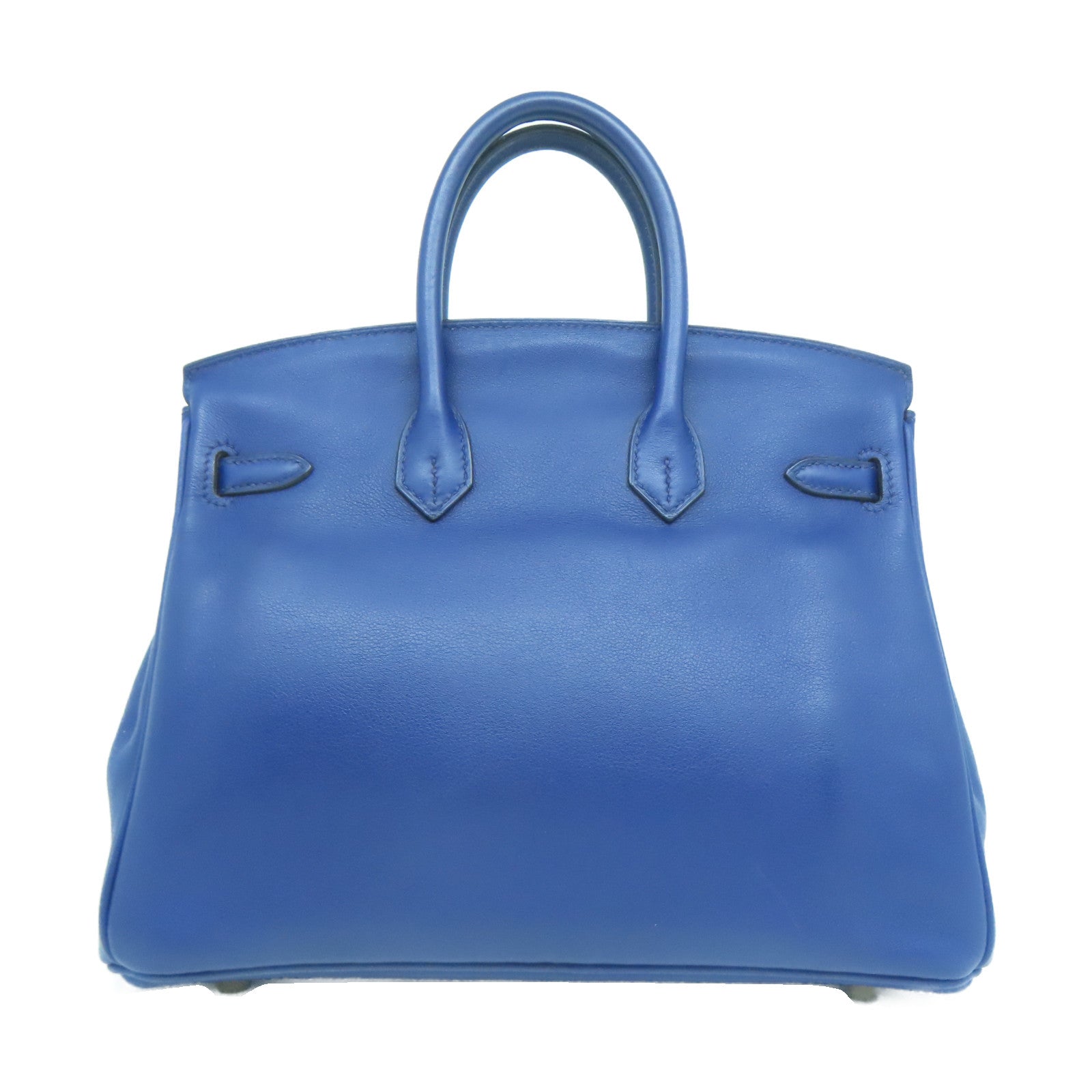 HERMES Swift皮革Birkin 25金扣手挽袋藍色