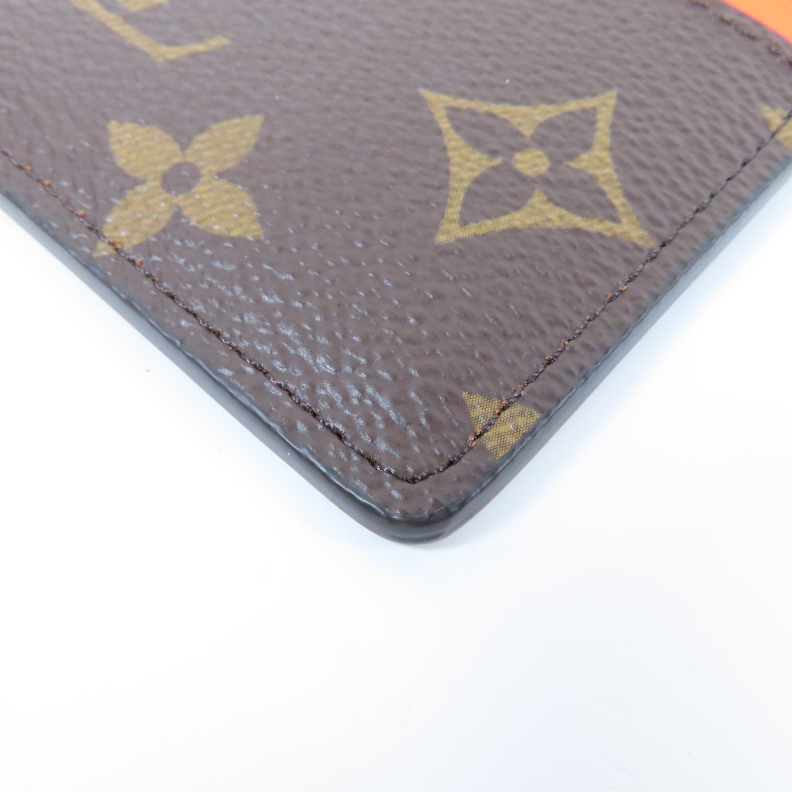 LOUIS VUITTON Monogram Macassar Card Case卡片套啡色/橙色
