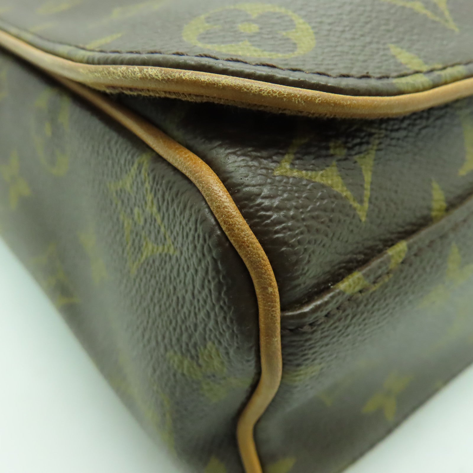 LOUIS VUITTON Monogram Abbeses金扣肩背袋棕色