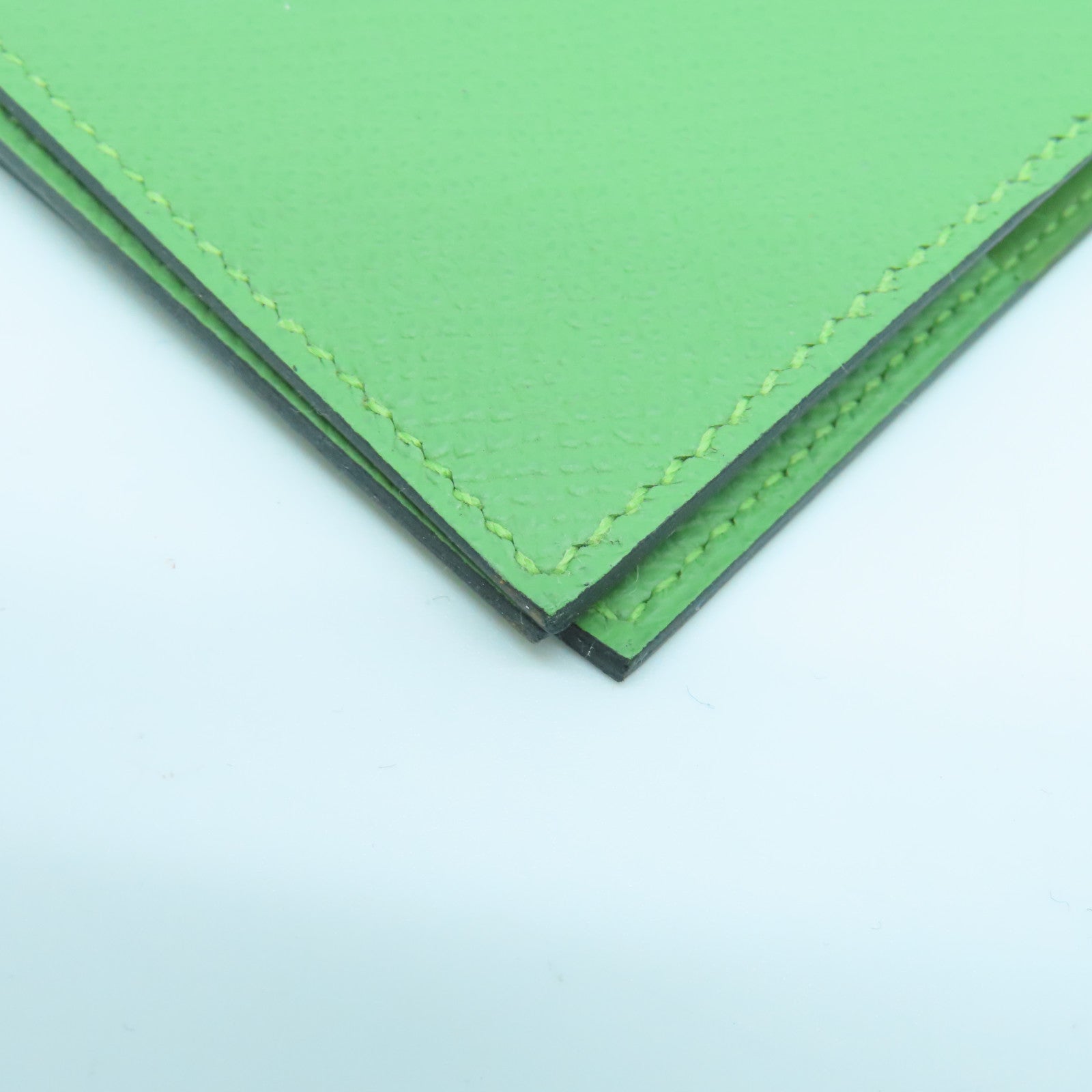 HERMES Epsom皮革Card Case卡片包Vert Criquet綠色